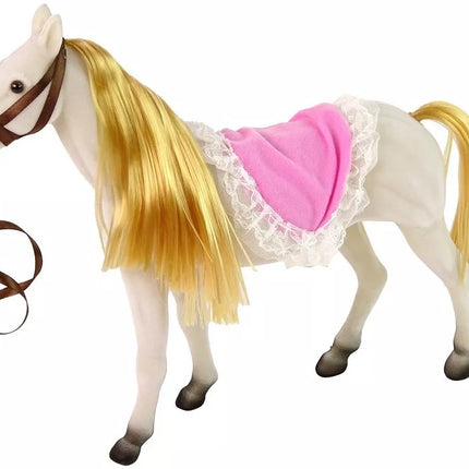 Princesės lėlė su baltu žirgu