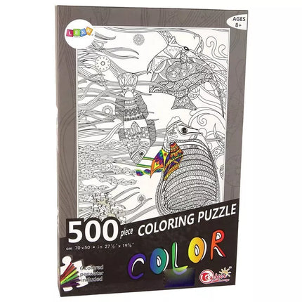 Spalvinimo dėlionė žuvys – 500 detalių