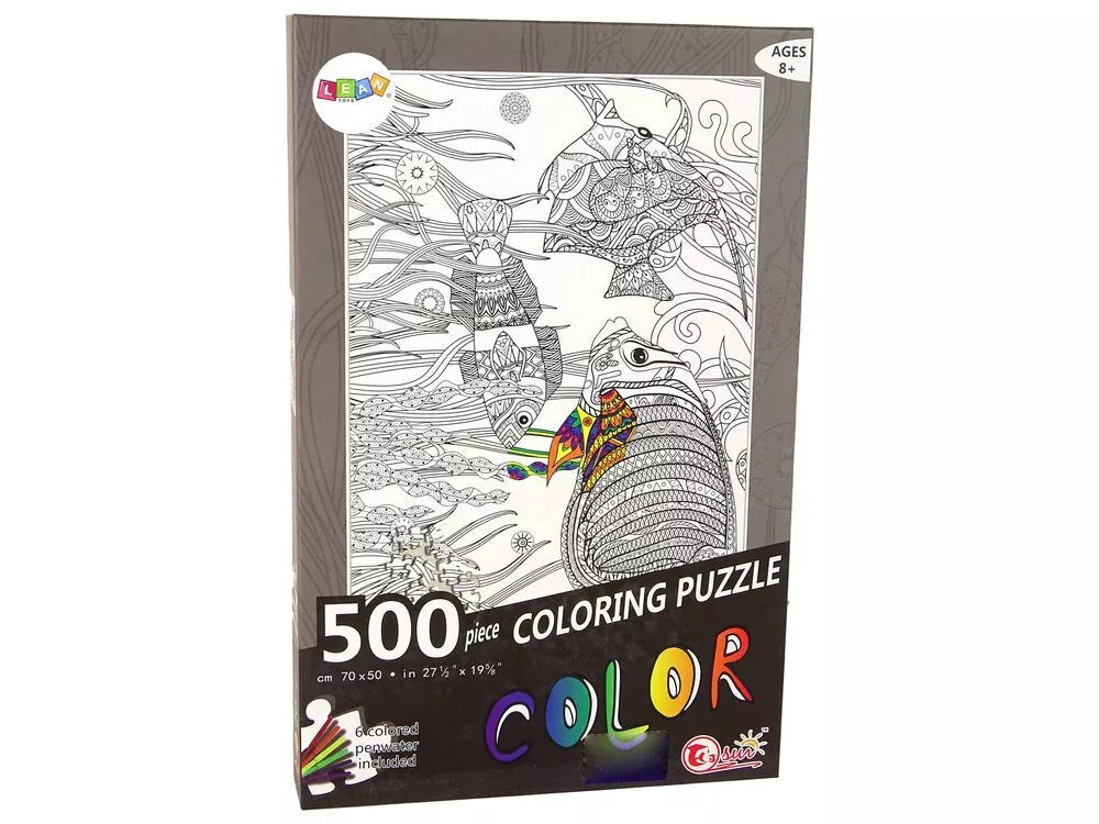 Spalvinimo dėlionė žuvys – 500 detalių