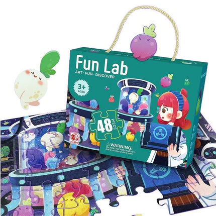 Laboratorijos dėlionė vaikams 48 dalių