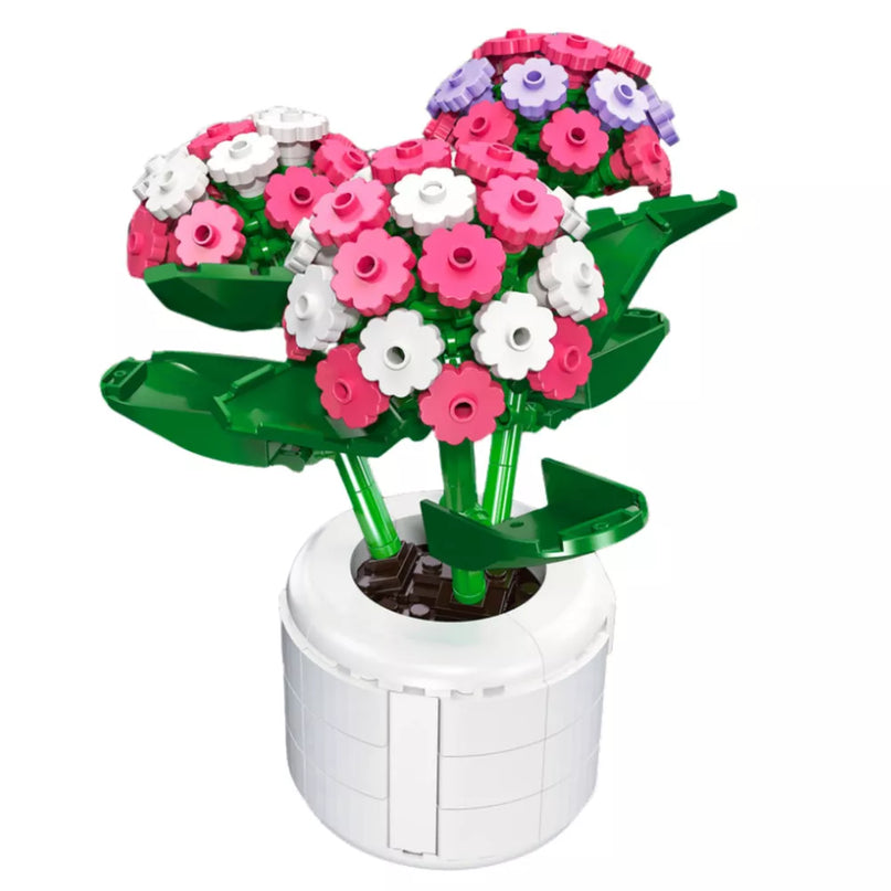 Statybinės kaladėlės rožinė hortenzija