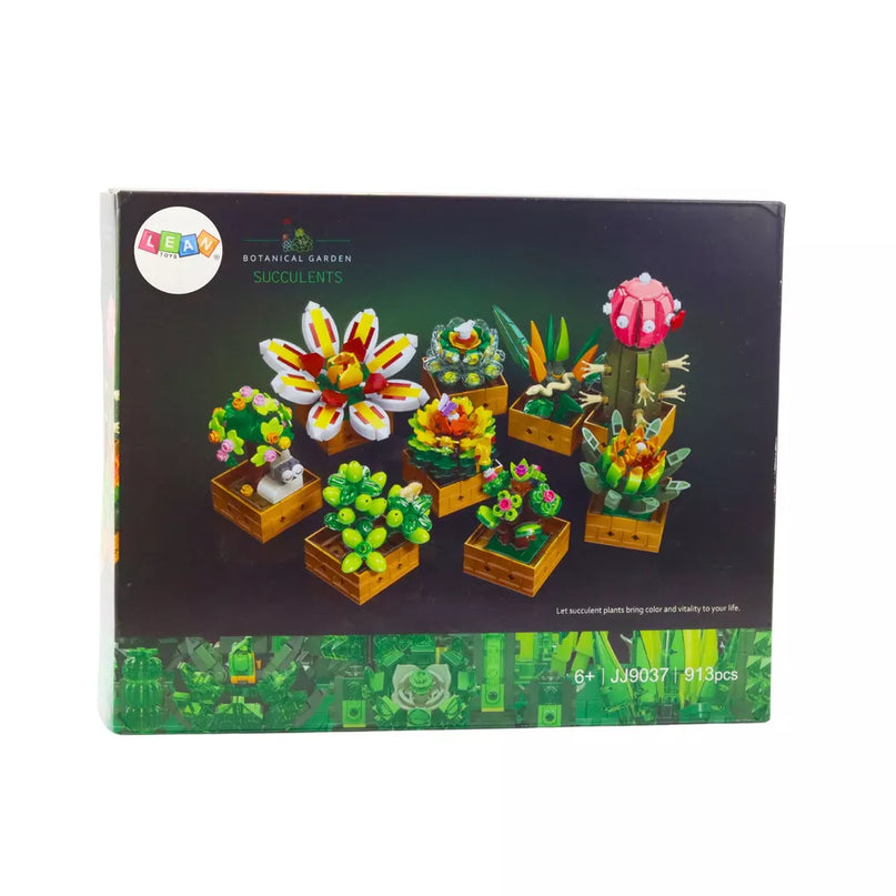 Statybiniai blokeliai gėlės vazonėlyje