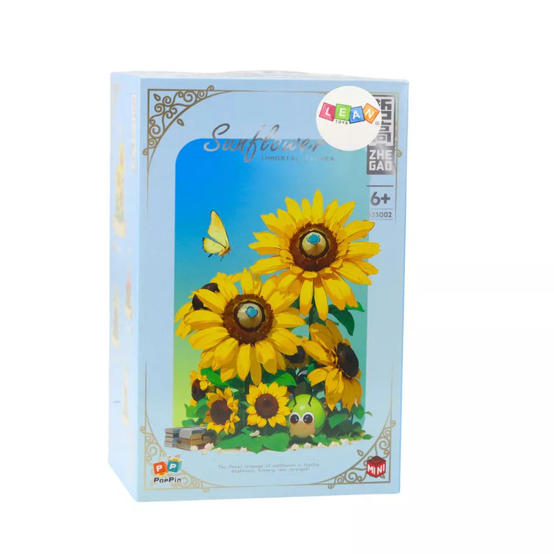 Statybiniai blokeliai saulėgrąžos kupole