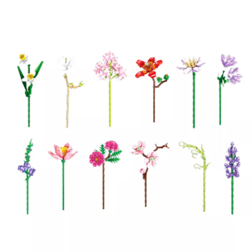 Statybinių blokelių dekoratyvinės gėlės