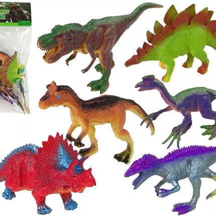 Dinozaurų figūrėlės spalvotos 6vnt