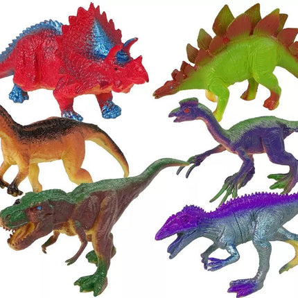 Dinozaurų figūrėlės spalvotos 6vnt