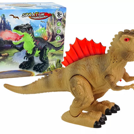 Dinozauras su garais ir šviesomis