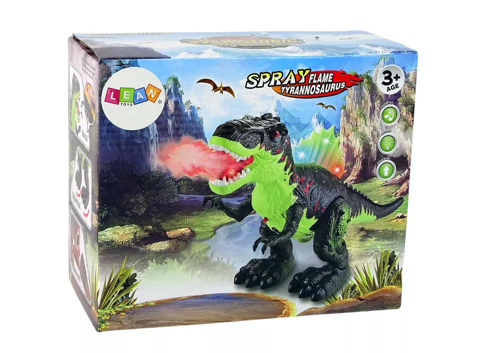 Dinozauras su garais ir šviesomis