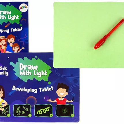 Fluorescencinė piešimo lenta Sketch Light Board su šviesos rašikliu