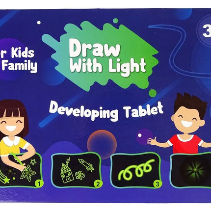 Fluorescencinė piešimo lenta Sketch Light Board su šviesos rašikliu