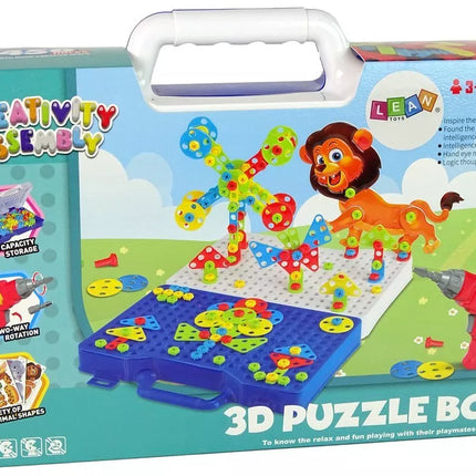 3D dinozaurų konstruktorius su įrankiais