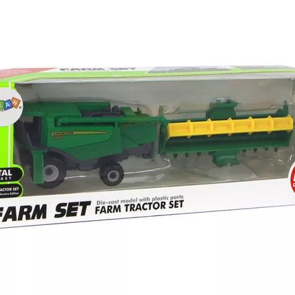 Žalias žemės ūkio transporto priemonė kombainas