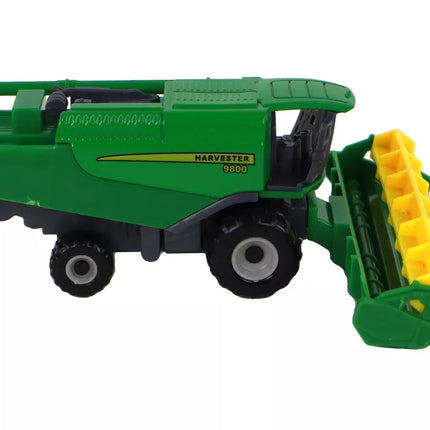 Žalias žemės ūkio transporto priemonė kombainas