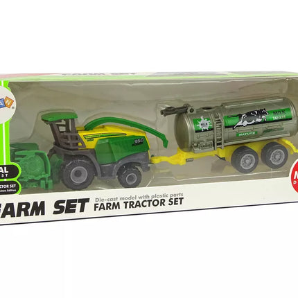 Plastikinė žalia žemės ūkio transporto priemonė