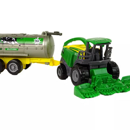 Plastikinė žalia žemės ūkio transporto priemonė