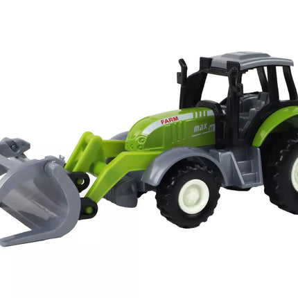 Žalias traktorius ekskavatorius