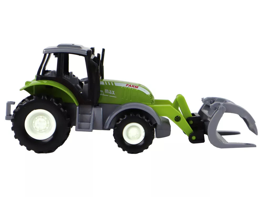 Žalias traktorius ekskavatorius