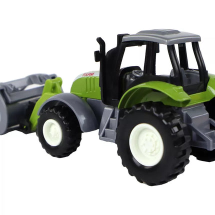 Žalias traktorius ekskavatorius