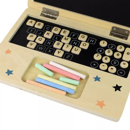 Medinė nešiojamojo kompiuterio formos lenta