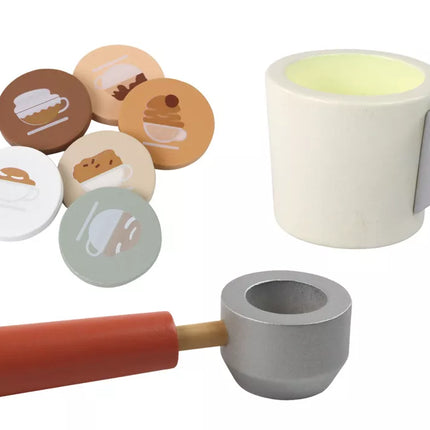 Medinis kavos virimo aparato rinkinys