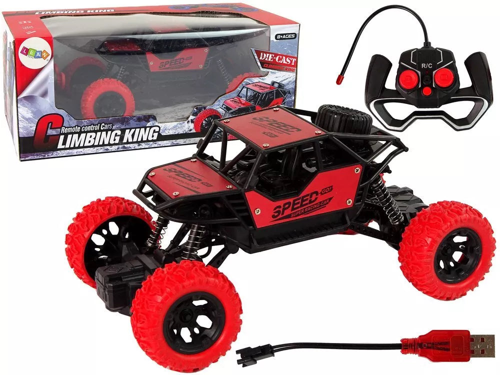 Raudonas RC bekelės automobilis 1:18