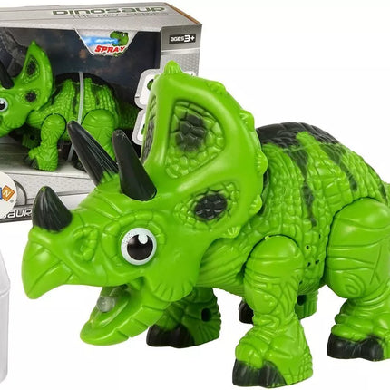 Žalias garų dinozauras triceratopsas