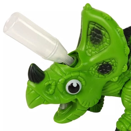 Žalias garų dinozauras triceratopsas