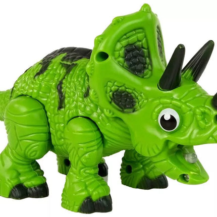 Žalias garų dinozauras triceratopsas