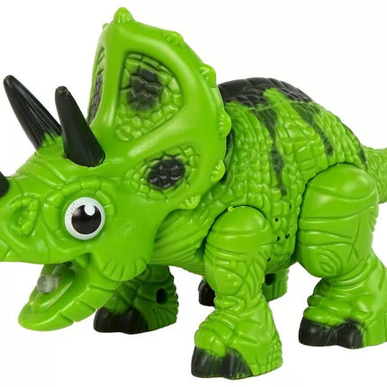 Žalias garų dinozauras triceratopsas