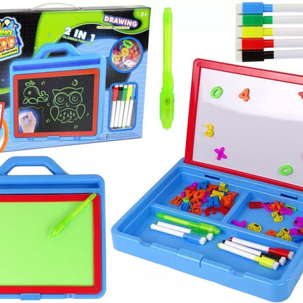 Šviečianti 2in1 magnetinė piešimo lenta Glowing Paint