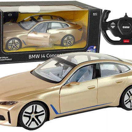 BMW i4 RASTAR 1:14 – auksinis nuotolinio valdymo automobilis