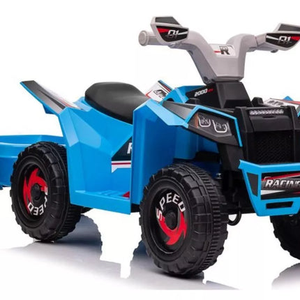 MX630T mėlynas elektrinis keturratis su priekaba – 6V, 45W