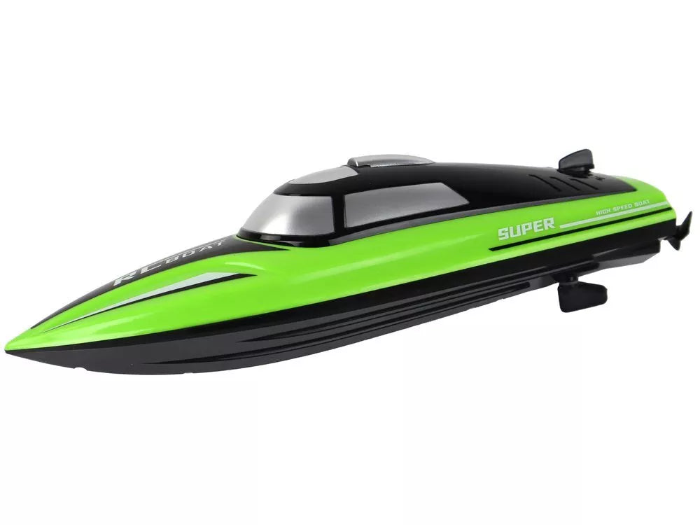 Nuotoliniu būdu valdomas R/C motorlaivis 2.4G – 20–25 km/h, žalias