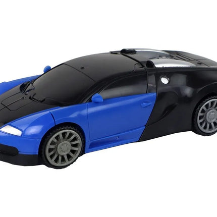 Robotas automobilis mėlynas 2in1