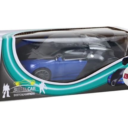 Robotas automobilis mėlynas 2in1