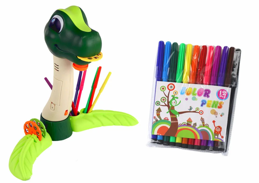 Dinozauras piešimo projektorius su garsais