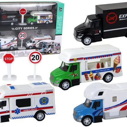 Automobilių rinkinys visureigis ledainė 1:87