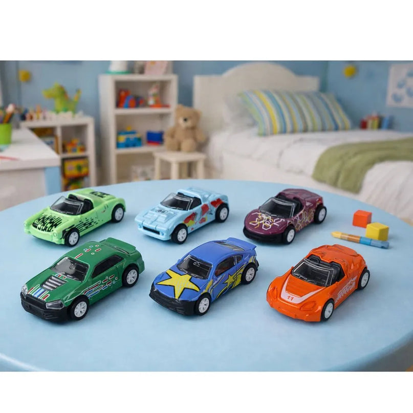 Automobilių rinkinys su metaline dėže 1:64