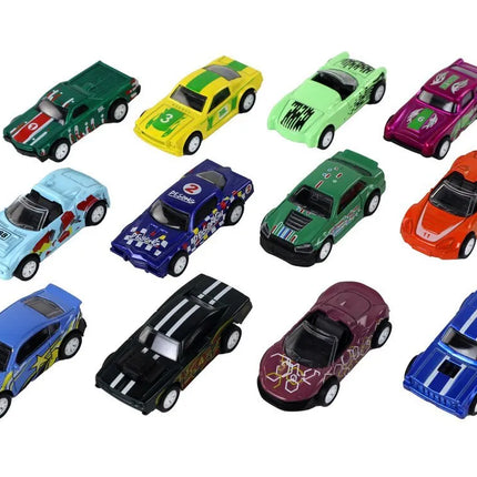 Automobilių rinkinys metalinis frikcinis 1:64