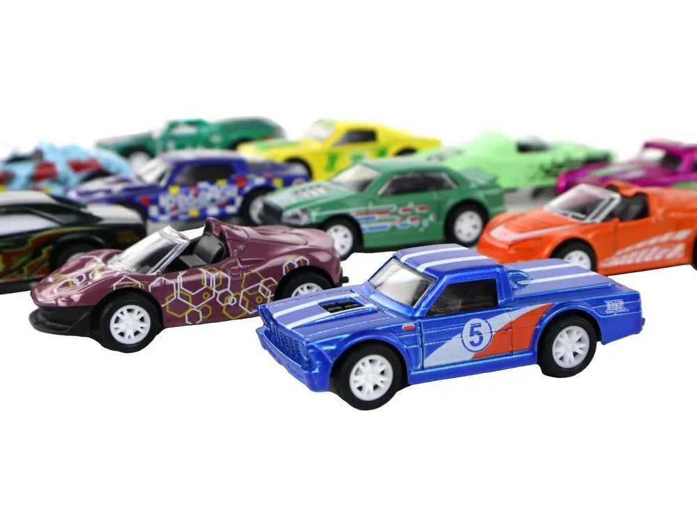 Automobilių rinkinys metalinis frikcinis 1:64