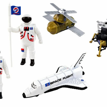 Kosmoso figūrėlių rinkinys su raketa