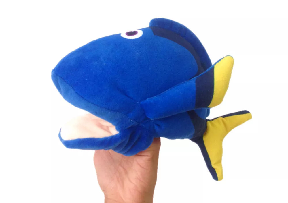 Minkšta žuvytės lėlė–pirštinė, 25 cm – pliušinė rankinė lėlė vaikams
