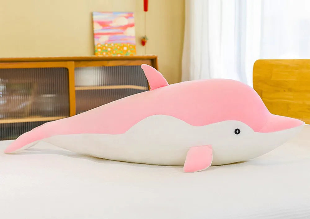 Pliušinis delfinas rožinis 70 cm