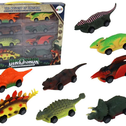 Dinozaurų automobiliai traukiami 8 vnt