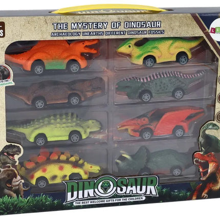 Dinozaurų automobiliai traukiami 8 vnt