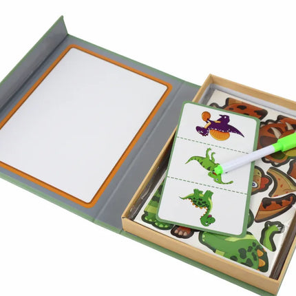 Magnetinės dėlionės dinozaurai edukacinis rinkinys