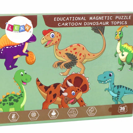 Magnetinės dėlionės dinozaurai edukacinis rinkinys