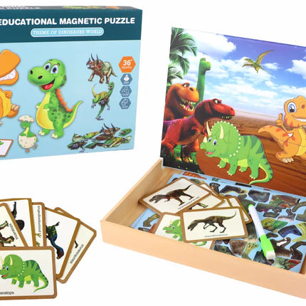 Magnetinės dėlionės dinozaurai kūrybinis rinkinys