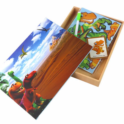 Magnetinės dėlionės dinozaurai kūrybinis rinkinys