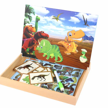 Magnetinės dėlionės dinozaurai kūrybinis rinkinys